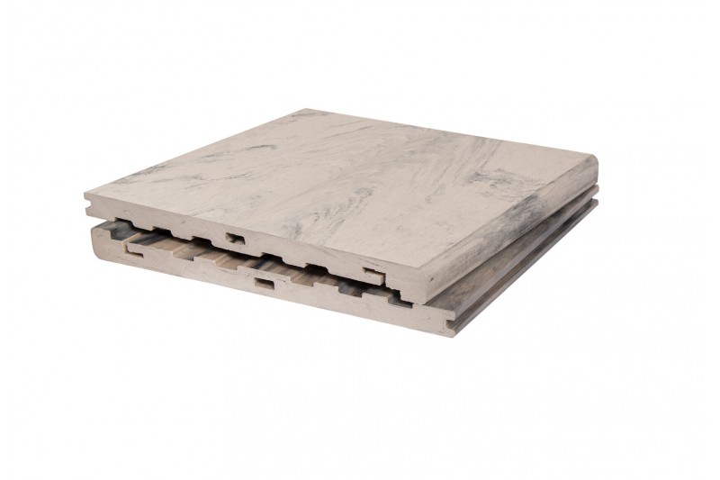  Ступень из ДПК МАССИВ шлифованное дерево мультиколор 202х332х2900 мм, цвет: бежевый