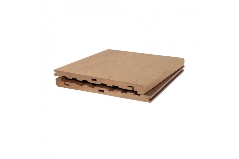  Ступень из ДПК МАССИВ шлифованное дерево мультиколор 202х332х2900 мм, цвет: песочный