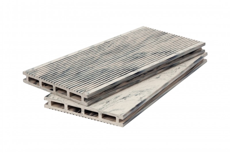  Террасная доска из ДПК вельвет/шлифованное дерево мультиколор 20х140х5800 мм, цвет: бежевый микс