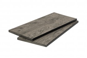 Универсальная доска из ДПК шлифованное дерево мультиколор 11х140х2900 мм, цвет: серый микс