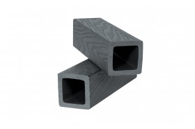 Балясина из ДПК, 3D шлифованное дерево, для ограждения 45х45х2900 мм, цвет: №3 черный