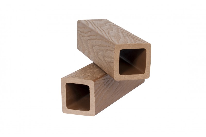 Балясина из ДПК, 3D шлифованное дерево, для ограждения 45х45х2900 мм, цвет: №2 песочный