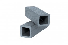 Балясина из ДПК, 3D шлифованное дерево, для ограждения 45х45х2900 мм, цвет: №7 тёмно-серый