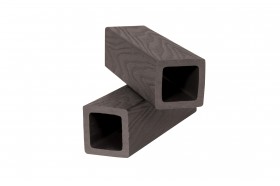 Балясина из ДПК, 3D шлифованное дерево, для ограждения 45х45х2900 мм, цвет: №5 тёмно-коричневый