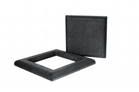 Крышка и юбка из ДПК для ограждения 43х140х140 / 18х183х183 мм, цвет: №3 чёрный