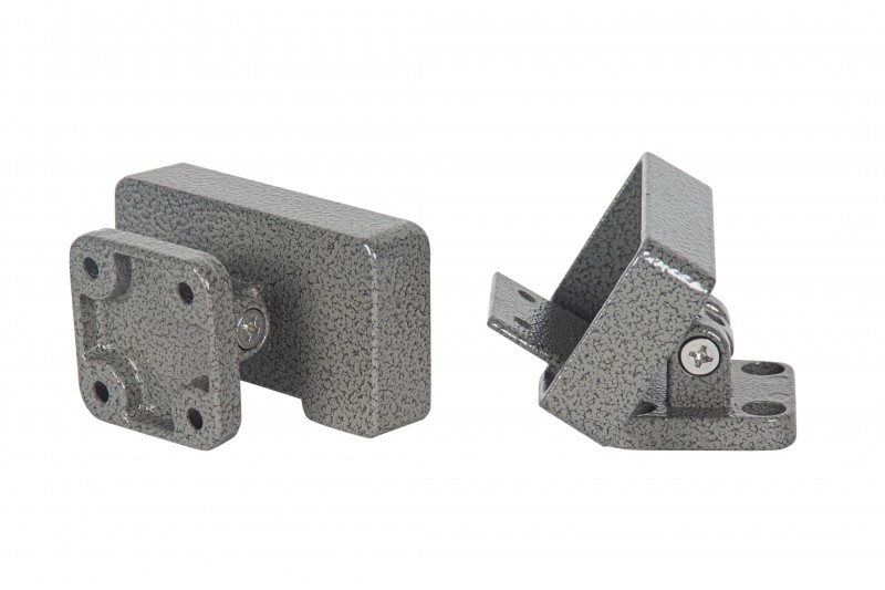 Крепление поворотное из алюминия для поручня ДПК 54х78х100 мм, цвет: №7 серый