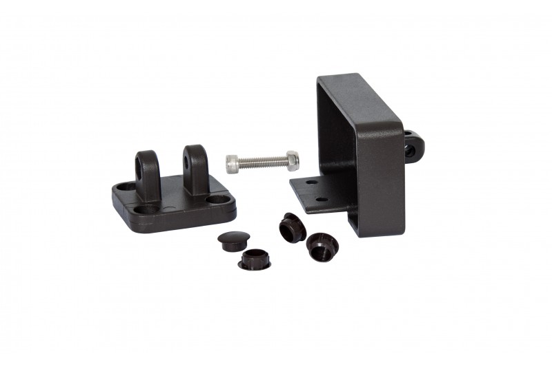 Крепление поворотное из алюминия для поручня ДПК 54х78х100 мм, цвет: №7 серый