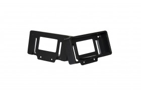 Крепление прямое из алюминия для поручня ДПК 42х60х100 мм, цвет: №3 чёрный