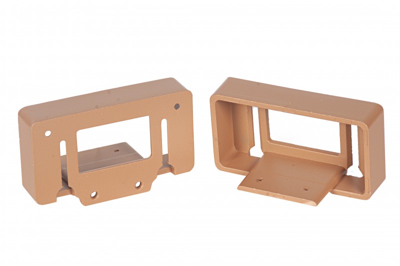 Крепление прямое из алюминия для поручня ДПК 42х60х100 мм, цвет: №2 песочный