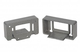 Крепление прямое из алюминия для поручня ДПК 42х60х100 мм, цвет: №7 серый