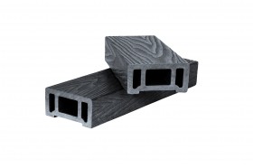  Поручень из ДПК, 3D шлифованное дерево для ограждения 45х90х2900 мм, цвет: №3 черный