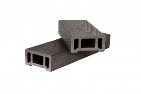  Поручень из ДПК, 3D шлифованное дерево для ограждения 45х90х2900 мм, цвет: №5 тёмно-коричневый