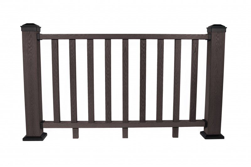  Поручень из ДПК, 3D шлифованное дерево для ограждения 45х90х2900 мм, цвет: №8 красный