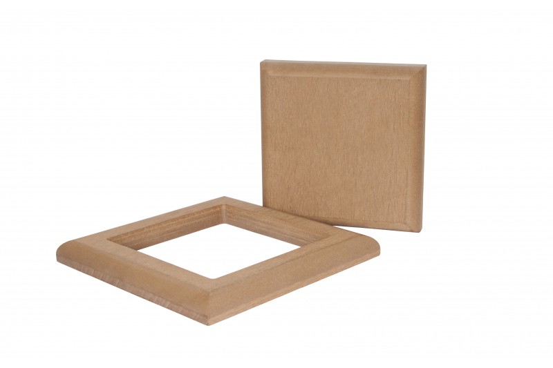 Крышка и юбка из ДПК для ограждения 43х120х120/18х158х158 мм, цвет: №2 песочный