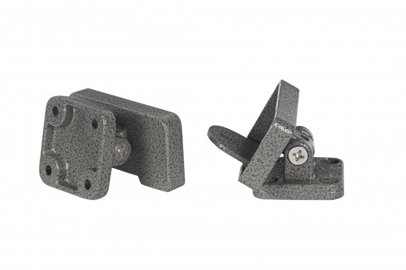 Крепление поворотное из алюминия для поручня ДПК 48х78х85 мм, цвет: №6 серый