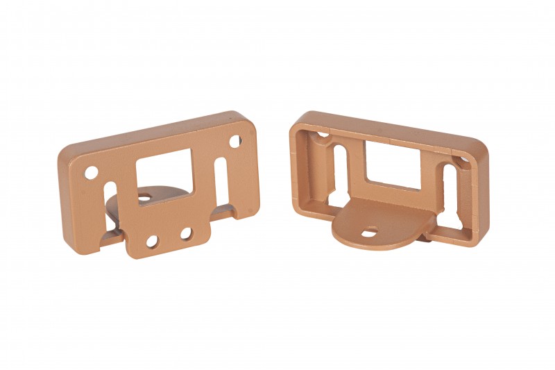 Крепление прямое из алюминия для поручня ДПК 39х48х85 мм, цвет: №2 песочный