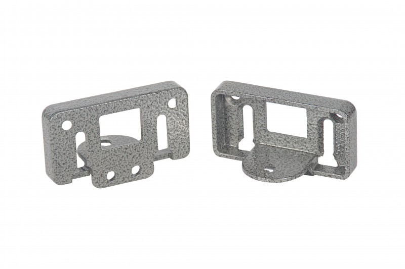 Крепление прямое из алюминия для поручня ДПК 39х48х85 мм, цвет: №6 серый