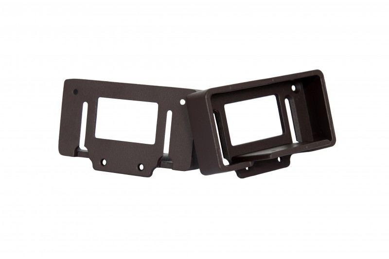 Крепление прямое из алюминия для поручня ДПК 39х48х85 мм, цвет: №5 темно-коричневый