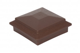 Крышка и юбка из пластика для ограждения 50х120х120/45х150х150 мм, цвет: №5 темно-коричневый