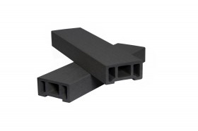  Поручень из ДПК шлифованный для ограждения 38х76х2900 мм, цвет: №3 чёрный