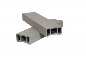  Поручень из ДПК шлифованный для ограждения 38х76х2900 мм, цвет: №6 светло-серый