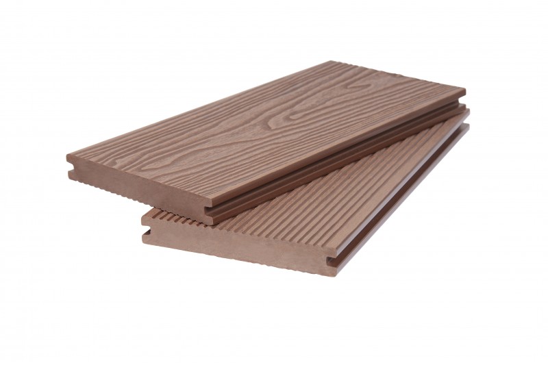  Террасная доска из ДПК Массив текстура дерева / вельвет, 20х140х4000 мм, цвет: №8 красный