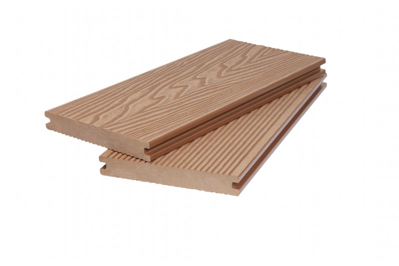  Террасная доска из ДПК Массив текстура дерева / вельвет, 20х140х4000 мм, цвет: №2 песочный