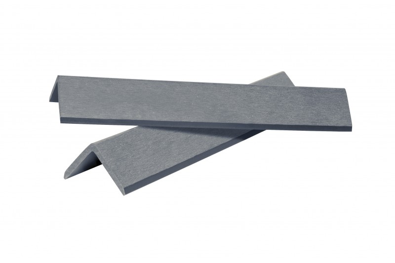 Уголок из ДПК для декинга шлифованный, 45х45х2900 мм, цвет: №7 серый