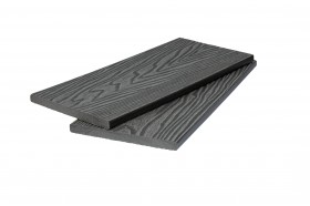 Универсальная доска из ДПК 3D шлифованное дерево для декинга (подступенок) и забора 11х140х2900 мм, цвет: №3 чёрный