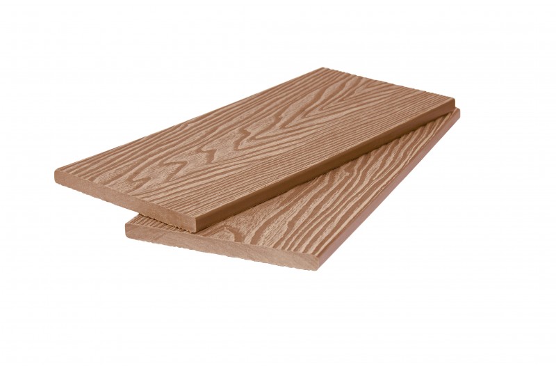Универсальная доска из ДПК 3D шлифованное дерево для декинга (подступенок) и забора 11х140х2900 мм, цвет: №2 песочный