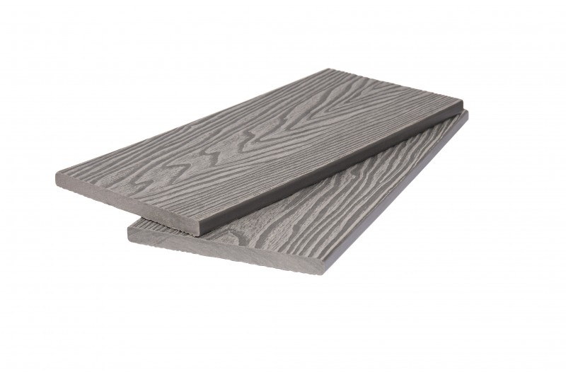 Универсальная доска из ДПК 3D шлифованное дерево для декинга (подступенок) и забора 11х140х2900 мм, цвет: №7 темно-серый